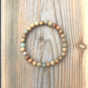 Aqua Terra Jasper Gemstone Bracelet - Crystal Jewellery