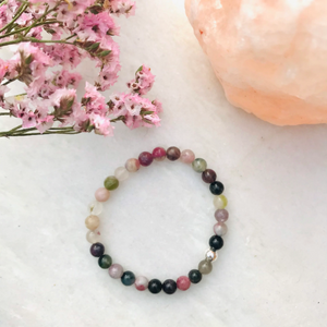 Tourmaline Bracelet - Silver and Gemstone Jewellery - Well Being Crystals - October Birthstone